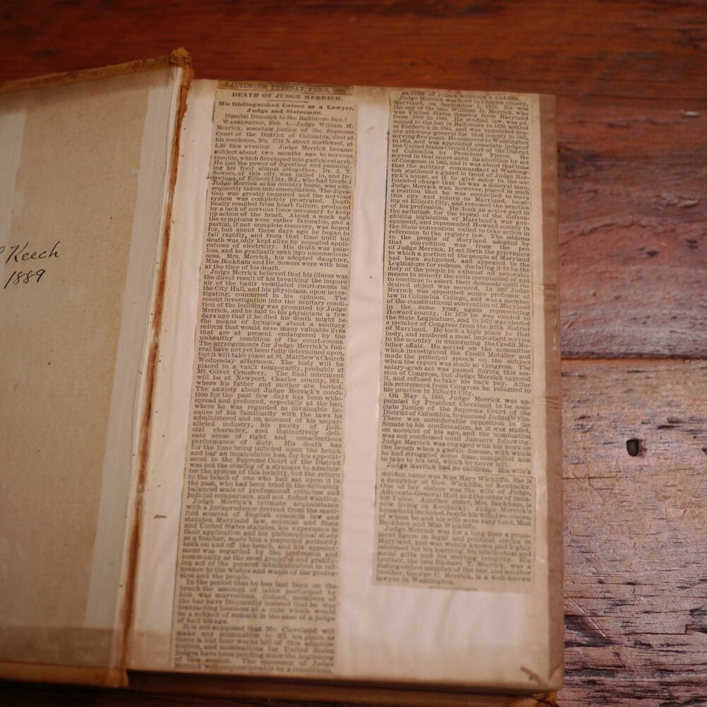 Antique 1888 Maryland Reports William Keech Court of Appeals Leather Bound Book - Picture 5 of 11